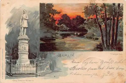 L482 Deutschland Gruss aus Berlin 1900 Litho Vintage Postkarte