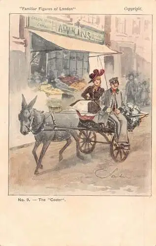 L483 Familiar Figures of London von Samber The "Coster" Vintage Postkarte