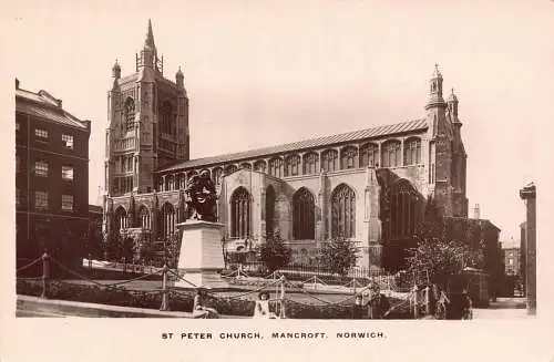 L241 England St Peter Church Mancroft Norwich Vintage Postkarte