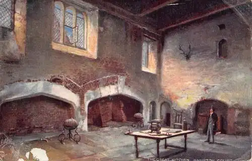 L241 England Hampton Court The Great Kitchen Hampton Court Vintage Postkarte