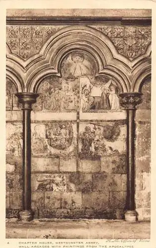 L239 England London Chapel House Westminster Abbey Wall Fresco Vintage Postcard