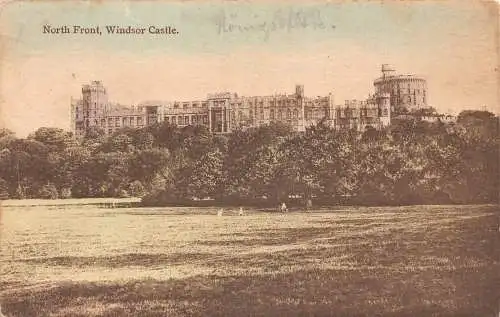 L241 England 1920 North Front Windsor Castle Vintage Postkarte