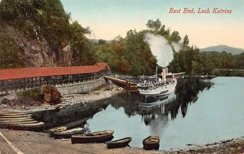 L241 Schottland East End Loch Katrine Steamboat Lake Vintage Postkarte