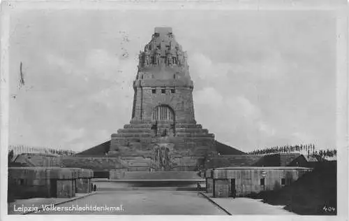 L023 Deutschland 1928 Leipzig Voelkerschlachtdenkmal Denkmal Vintage Postkarte