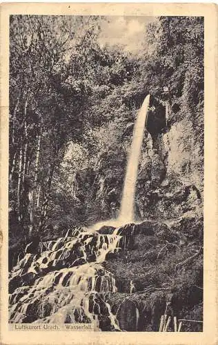 L025 Deutschland 1913 Luftkurort Urach Wasserfall Vintage Postkarte