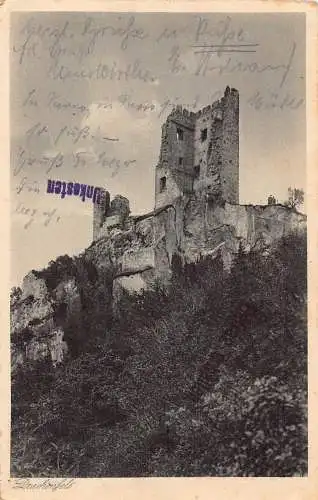 L025 Deutschland 1931 Rhein Drachenfelsen Burgruine Vintage Postkarte