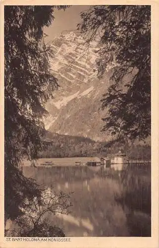 L025 Deutschland 1929 St. Bartolomae am Königssee Vintage Postkarte