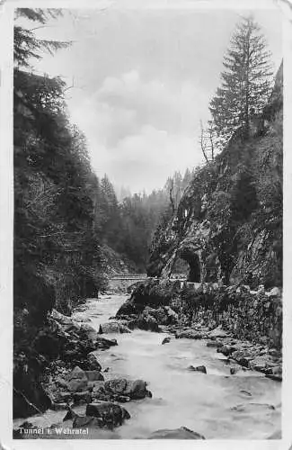 L025 Deutschland 1929 Tunnel wehratal Höhentuftkurort Vintage Postkarte