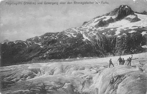 L045 Schweiz 1909 Naegelisgaertli un Uebergang Berg Vintage Postkarte