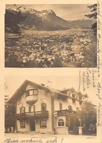 A171 Deutschland 1942 Hotel Pension Ohlsenhof Garmisch Autogarage Moderne Postkarte