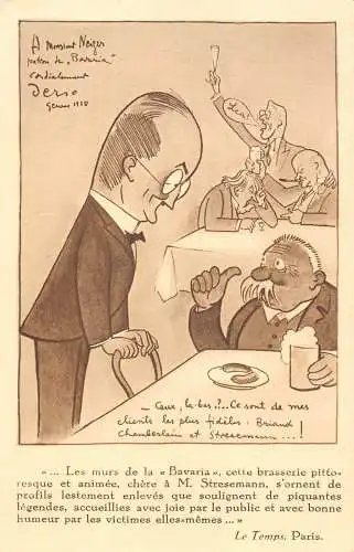 A172 Schweiz Genf Bayern Kneipe Brasserie Comic Humor Bier Wurst Postkarte