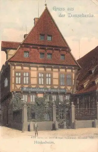 A172 Deutschland Gruss aus Der Domschenke Hildesheim Hotel Vintage Postkarte