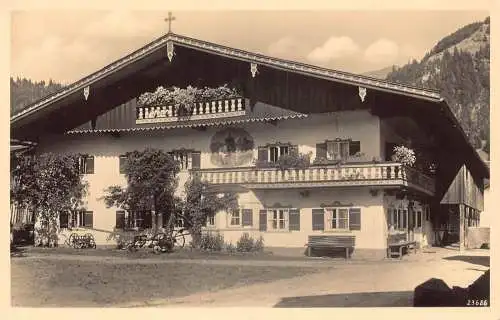 A173 Deutschland Peterhof in Bayrischzell Gästehauswagen RPPC Postkarte