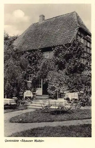 A173 Deutschland Gastaette Ahauser Mühle Rotenburg / Gasthof Hann Restaurant Postkarte