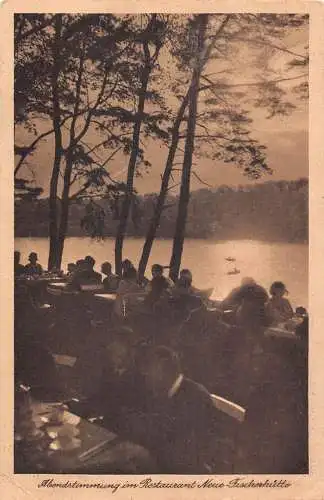 A173 Deutschland Restaurant Neue Fischerhütte Schlachtensee Sonnenuntergang Postkarte
