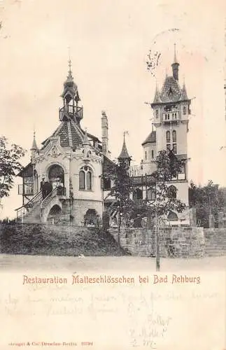 A172 Deutschland 1903 Restauration Matteschlösschen bei Bad Rehburg AK