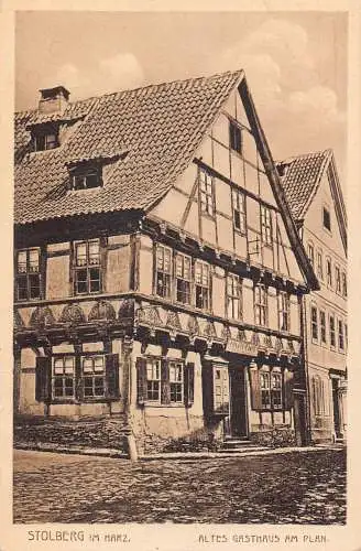 A172 Deutschland Stolberg im Harz Altes Gasthaus am Plan Pension Gasthof Postkarte