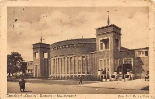 A177 Deutschland 1926 Düsseldorf Gesolei Restaurant Rheinterrasse Postkarte