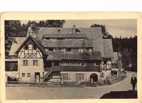 A175 Polen Sklarska Poreba Haus Pension Vintage Postkarte