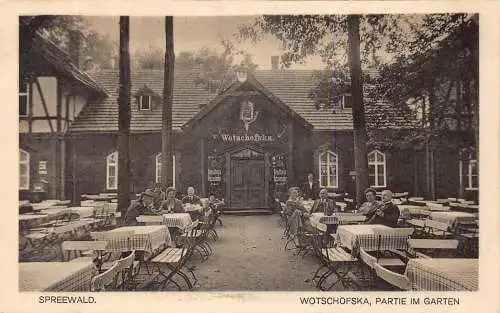 A174 Deutschland Spreewald Wotschofska Garten Restaurant Vintage Postkarte
