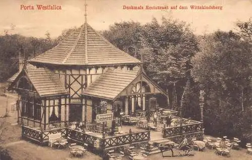 A178 Deutschland Porta Westfalica Denkmals Restaurant Wittekindsberg Postkarte