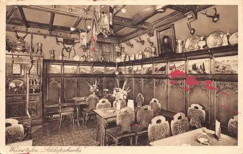 A178 Deutschland 1938 Schloss Cafe Saarbrücken Weinstube Weinstube Postkarte