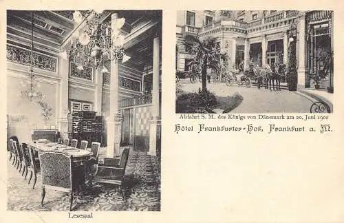 A175 Deutschland Frankfurt a M Hotel Frankfurter Kutsche Lesesaal Postkarte