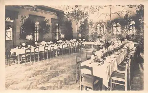 A178 Unbekanntes Echt Foto Restaurant Bar Fest Saal Dekoration Postkarte