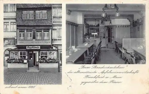 A176 Deutschland 1940 Zum Standesaemtchen Frankfurt a M Cider Bar Kneipe Postkarte
