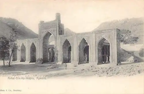A007 Indien Arhai-din-Ka-Ihopra Ajmere Tempel Vintage Postkarte