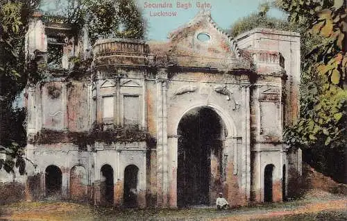 A006 Indien Lucknow Secundra Bagh Gate Vintage Postkarte