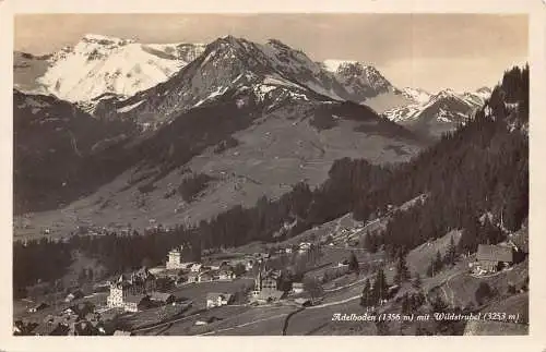 A761 Schweiz 1934 Adelboden mit Wildstrubel Vintage Postkarte