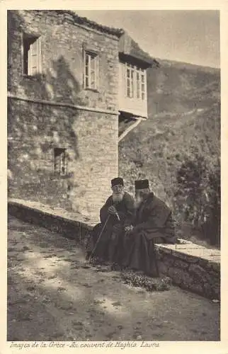 A762 Griechenland Bilder de la Grece Couvent de Haghia Laura Mönche Kloster Postkarte
