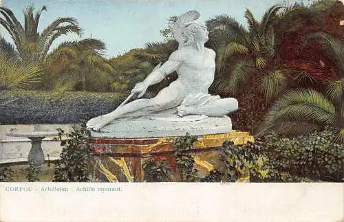 A762 Griechenland Corfou Crofu Achille Mourant Achilleion Achilles Statue Postkarte