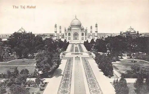 A006 Indien Agra Der Taj Mahal Tempel Vintage Postkarte