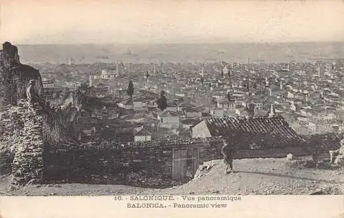 A762 Griechenland Salonique Saloniki Thessaloniki Panorama Vintage Postkarte