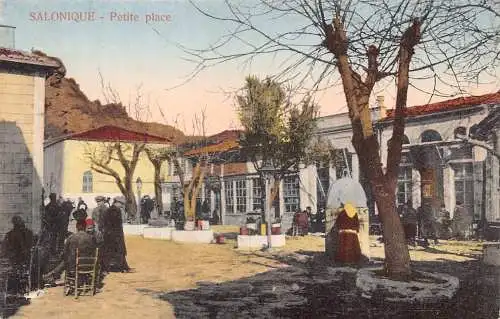 A762 Griechenland Salonique Thessaloniki Petite Place Bar Restaurant Vintage Postkarte