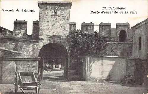 A762 Griechenland Souvenir Salonique Thessaloniki Porte d'enceinte de ville Postkarte