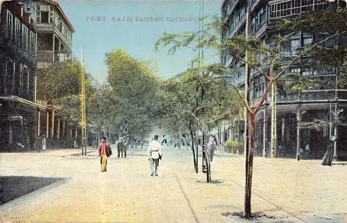 A763 Ägypten Port Said Eastern Exchange Vintage Postkarte