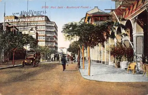 A763 Ägypten Port Said Eastern Exchange Hotel Bd Fouad I Apollinaris Adv Postkarte