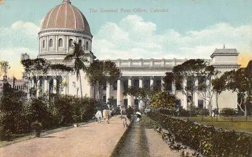 A007 Indien Kalkutta General Post Office Vintage Postkarte