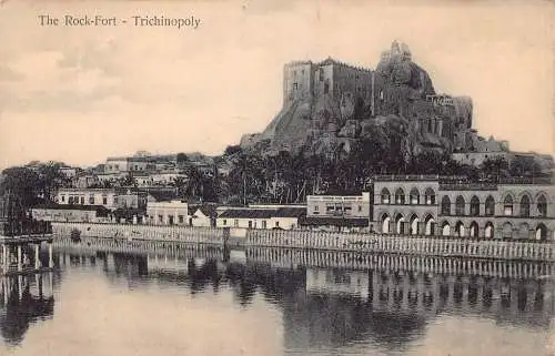A007 Indien Rock-Fort Trichinopoly Fluss Vintage Postkarte