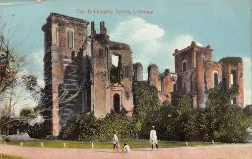 A005 Indien Der Dilkhoosha Palast Lucknow Vintage Postkarte