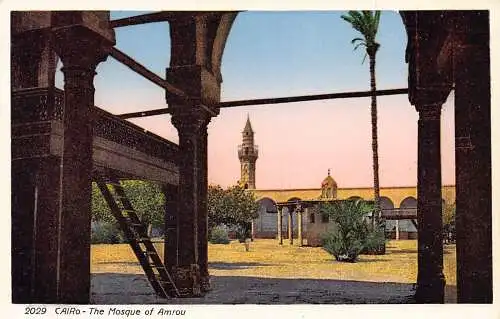 A763 Ägypten Kairo Die Moschee von Amrou Vintage Postkarte