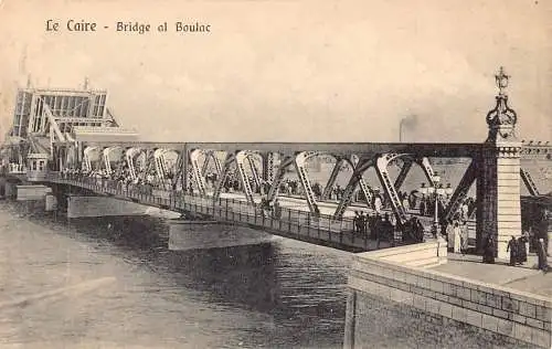 A764 Ägypten Kairo Brücke al Boulac Vintage Postkarte