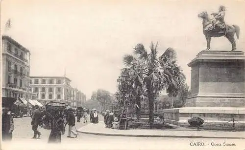 A764 Ägypten Kairo Opernplatz Vintage Postkarte