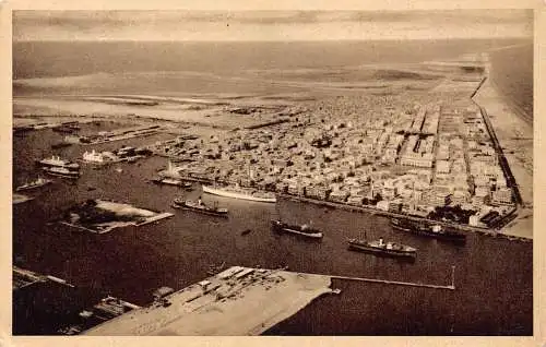A764 Ägypten Port Said General View Dampfschiffe Vintage Postkarte