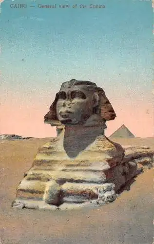 A764 Ägypten Kairo Gesamtansicht der Sphinx Vintage Postkarte