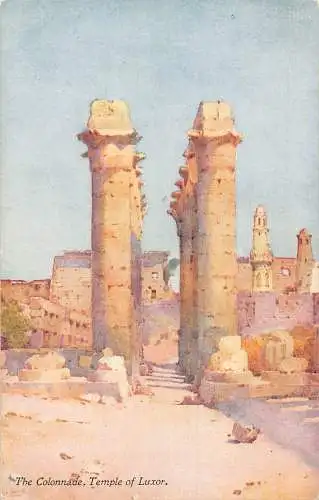 A764 Ägypten Tempel der Luxor Kolonnade Kunst von Ella du Cane Vintage Postkarte