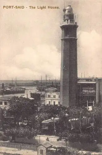 A764 Ägypten Port Said Leuchtturm Vintage Postkarte